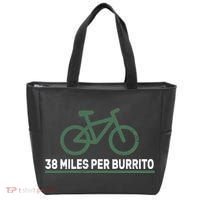 38 Miles Per Burrito Bike Ride Tote Bag thumb 0