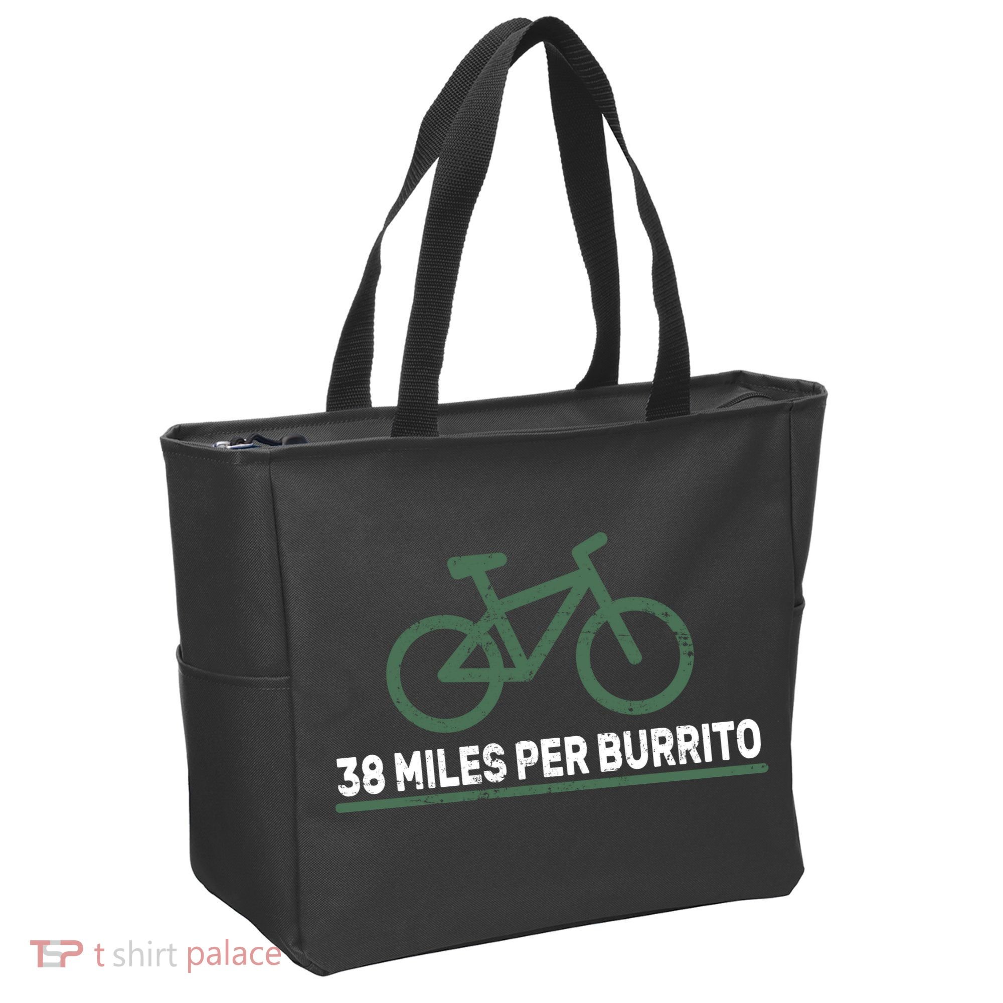 38 Miles Per Burrito Bike Ride Tote Bag