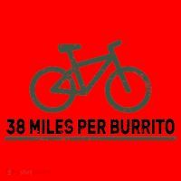 38 Miles Per Burrito Bike Ride Santa Hat thumb 1