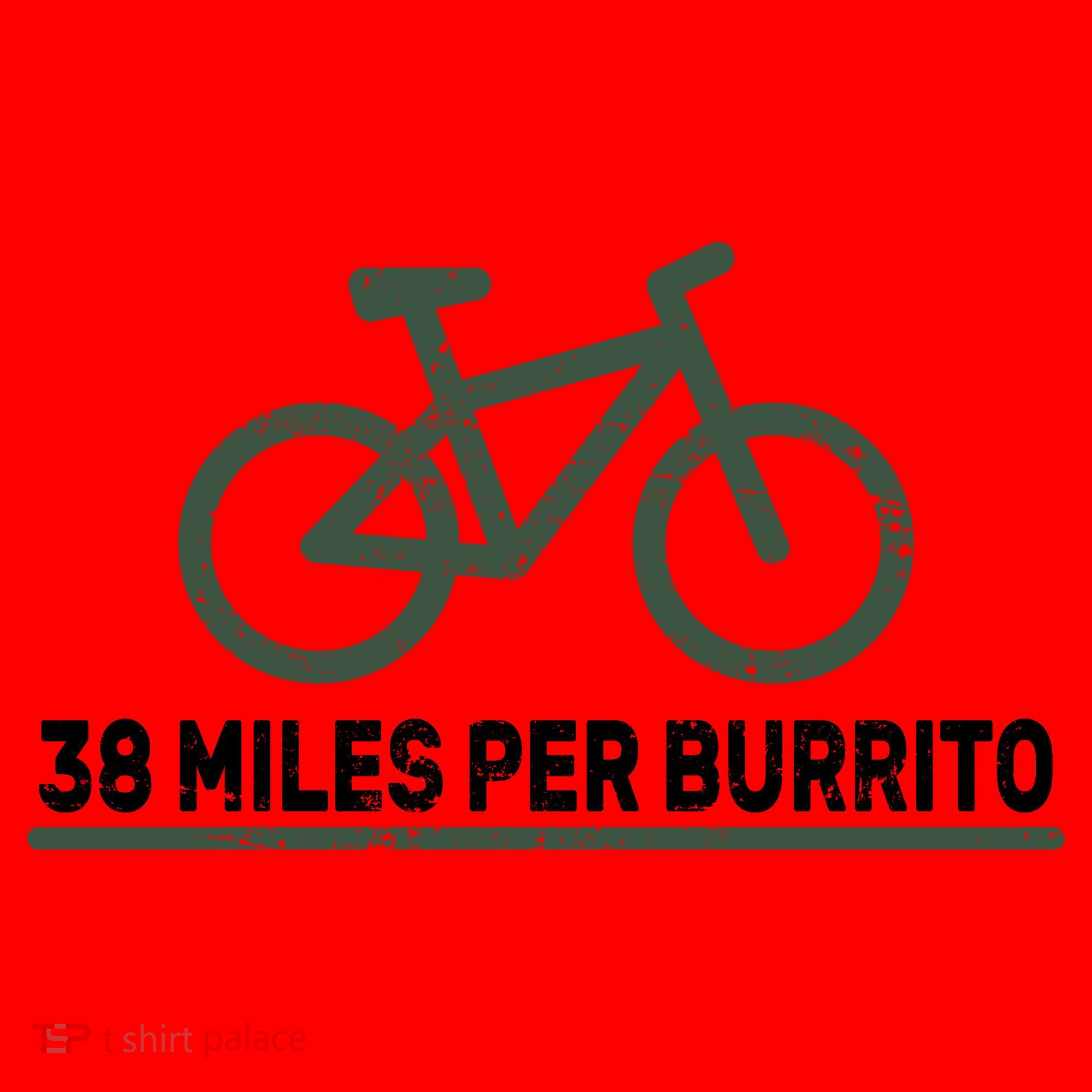 38 Miles Per Burrito Bike Ride Santa Hat