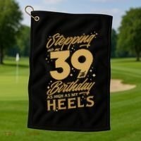 39th Birthday High Heels Golf Towel thumb 1