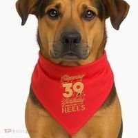 39th Birthday High Heels USA-Made Doggie Bandana thumb 1