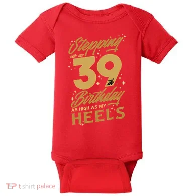 39th Birthday High Heels Baby Bodysuit