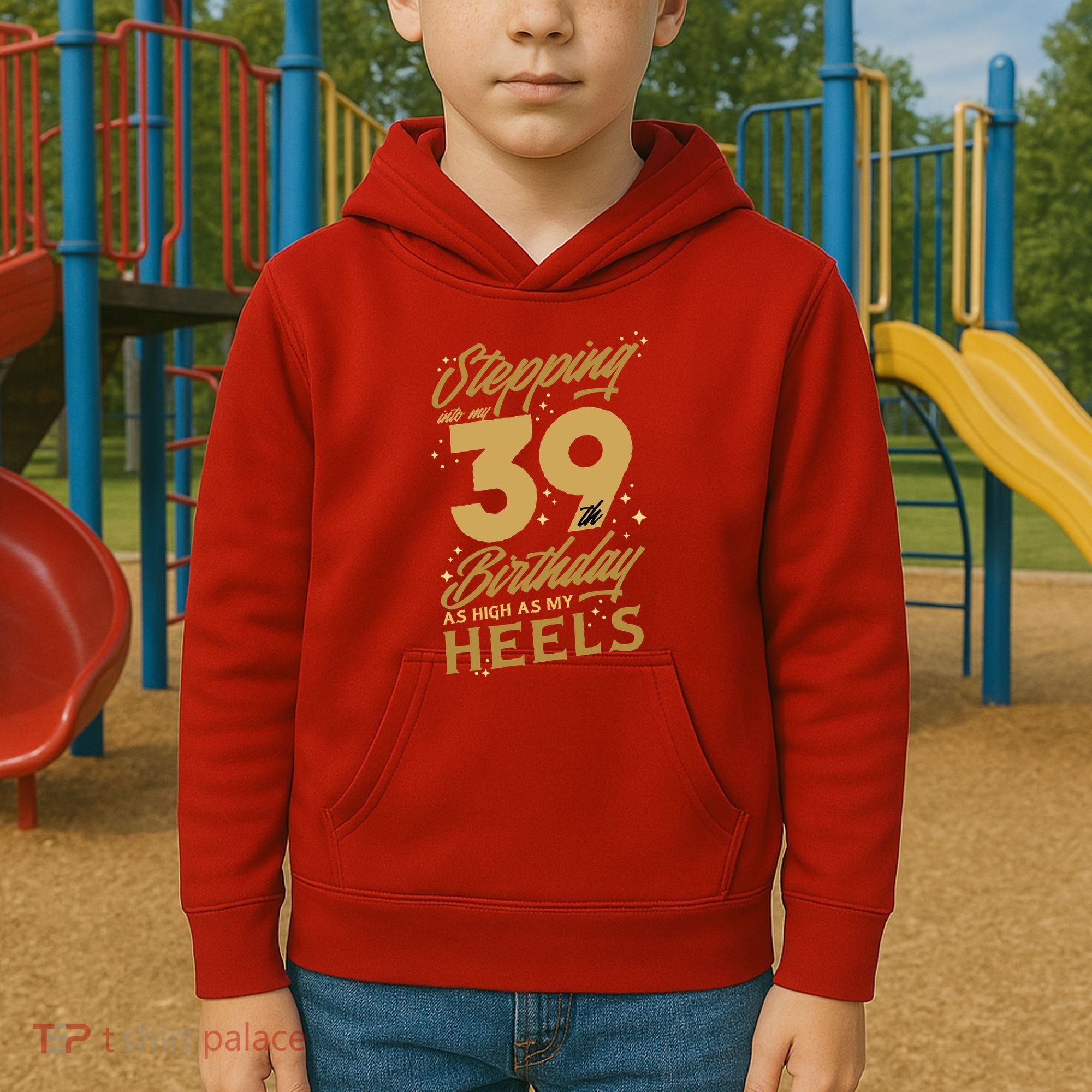39th Birthday High Heels Kids Hoodie