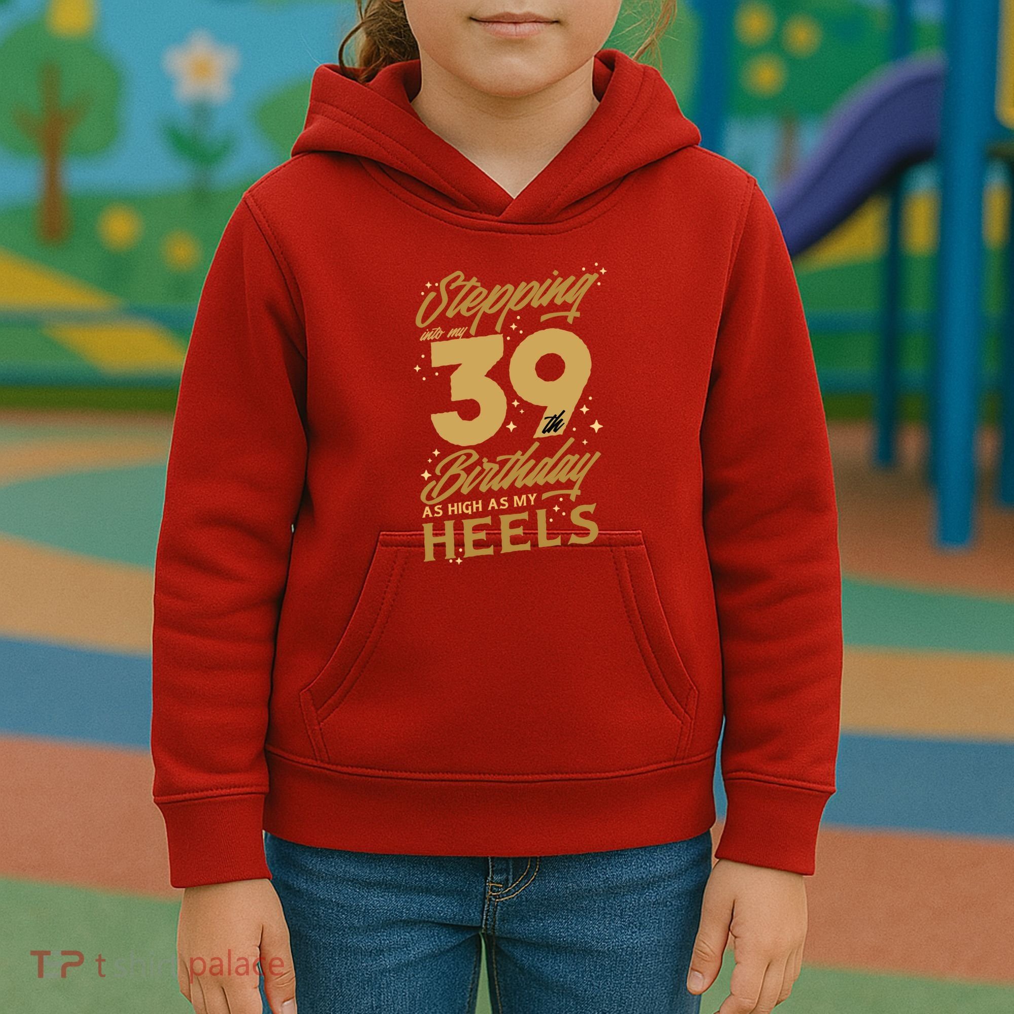 39th Birthday High Heels Kids Hoodie