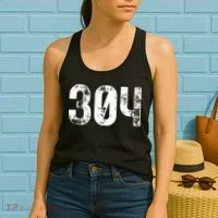 304 Area Code West Virginia Mobile Telephone Area Code 304 Women's Tank Top thumb 2