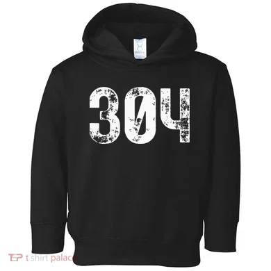 304 Area Code West Virginia Mobile Telephone Area Code 304 Toddler Hoodie