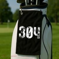 304 Area Code West Virginia Mobile Telephone Area Code 304 Golf Towel thumb 2