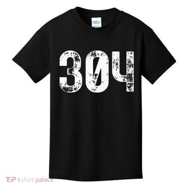 304 Area Code West Virginia Mobile Telephone Area Code 304 Kids T-Shirt