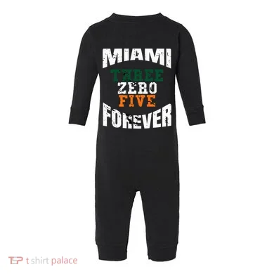 305 Area Code Three Zero Five Miami Infant Fleece One Piece