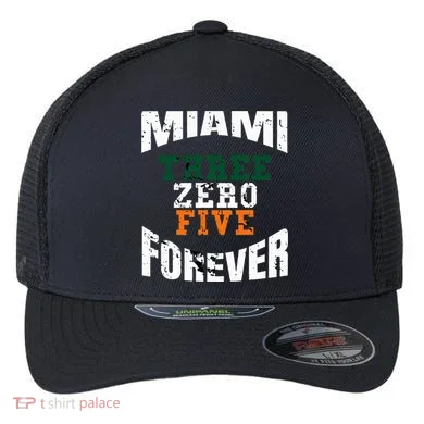 305 Area Code Three Zero Five Miami Flexfit Unipanel Trucker Cap