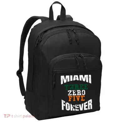 305 Area Code Three Zero Five Miami Port Authority Basic Backpack