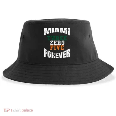 305 Area Code Three Zero Five Miami Sustainable Bucket Hat