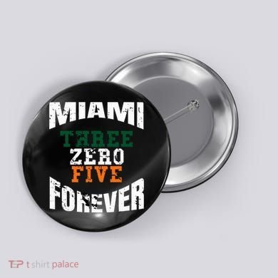 305 Area Code Three Zero Five Miami Button