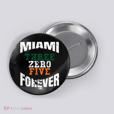 305 Area Code Three Zero Five Miami Button