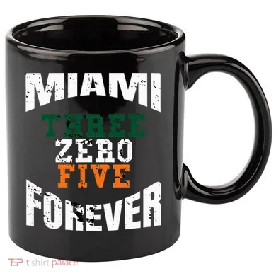 305 Area Code Three Zero Five Miami 11oz C Handle Ceramic Mug