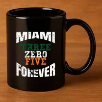 305 Area Code Three Zero Five Miami 11oz C Handle Ceramic Mug thumb 3
