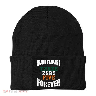 305 Area Code Three Zero Five Miami Beanie