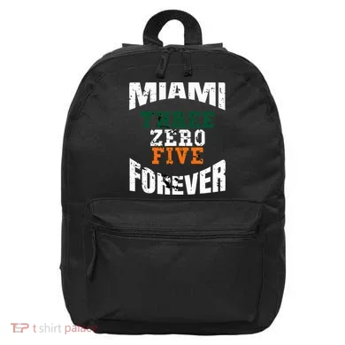 305 Area Code Three Zero Five Miami 16 in Basic Backpack