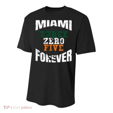 305 Area Code Three Zero Five Miami Youth Performance Sprint T-Shirt