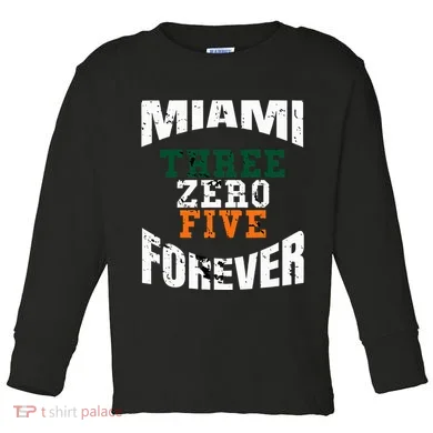 305 Area Code Three Zero Five Miami Toddler Long Sleeve