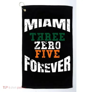 305 Area Code Three Zero Five Miami Golf Towel