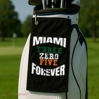 305 Area Code Three Zero Five Miami Golf Towel thumb 2