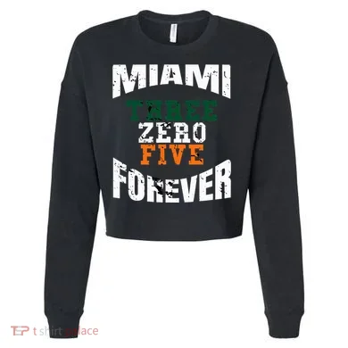 305 Area Code Three Zero Five Miami Cropped Pullover Crew