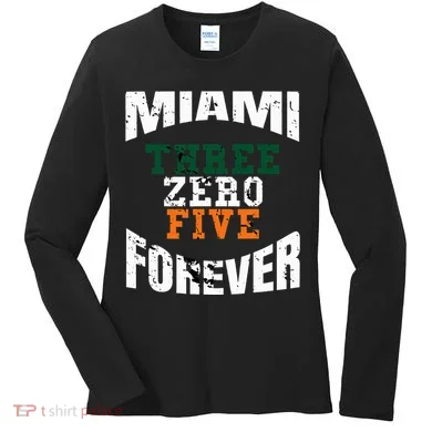 305 Area Code Three Zero Five Miami Women's Long Sleeve Shirt