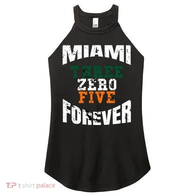 305 Area Code Three Zero Five Miami Women's Perfect Tri Rocker Tank