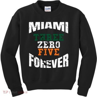 305 Area Code Three Zero Five Miami Kids Sweatshirt