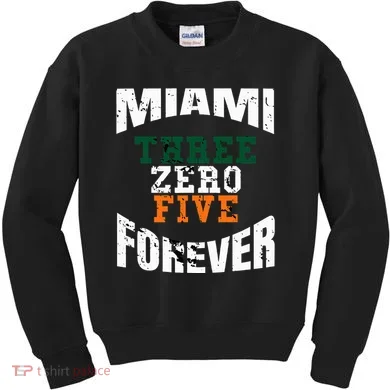 305 Area Code Three Zero Five Miami Kids Sweatshirt