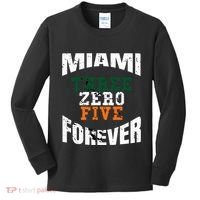305 Area Code Three Zero Five Miami Kids Long Sleeve Shirt thumb 0