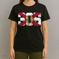 305 Area Code Flag Of Florida Miamidade County T-Shirt thumb 4