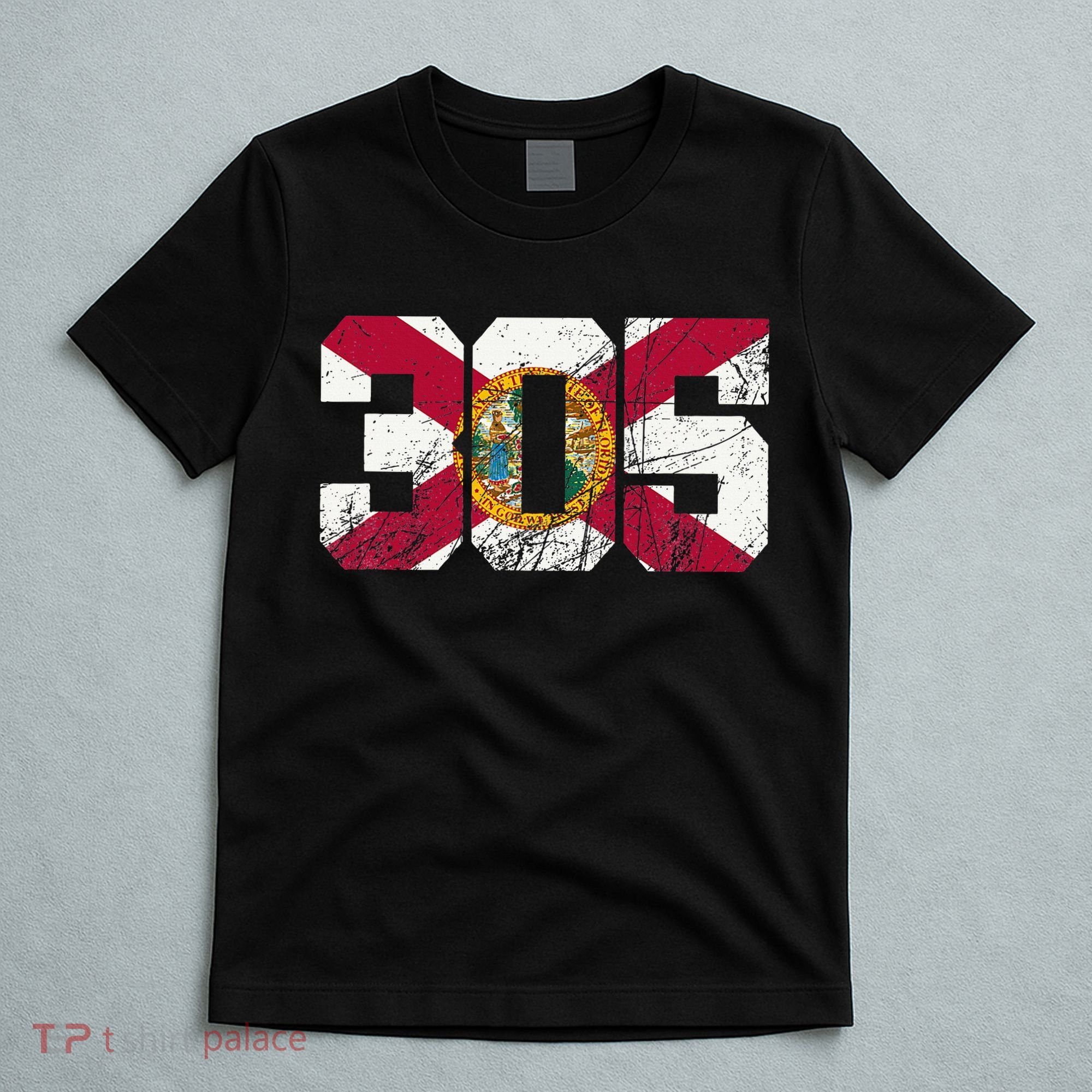 305 Area Code Flag Of Florida Miamidade County T-Shirt