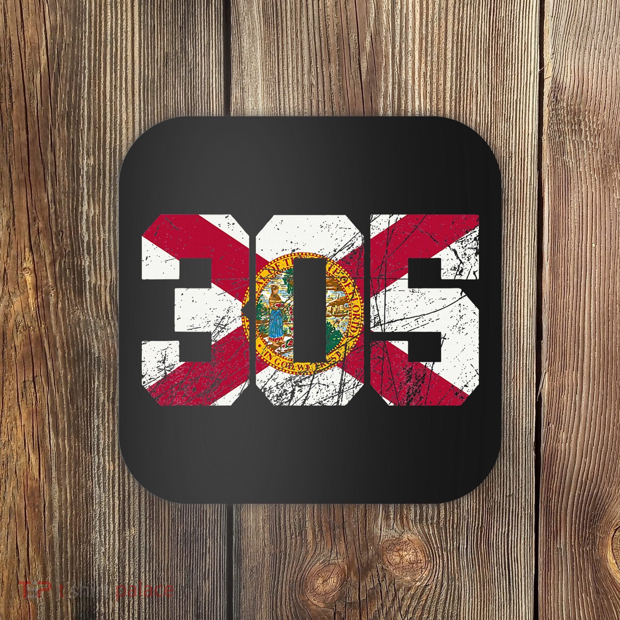 305 Area Code Flag Of Florida Miamidade County Coaster