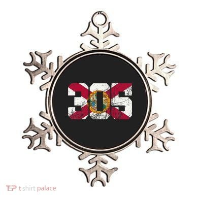 305 Area Code Flag Of Florida Miamidade County Ornament