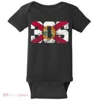 305 Area Code Flag Of Florida Miamidade County Baby Bodysuit thumb 0