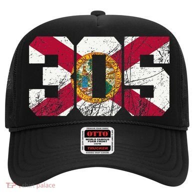 305 Area Code Flag Of Florida Miamidade County Hat