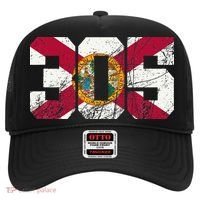 305 Area Code Flag Of Florida Miamidade County Hat thumb 0