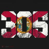 305 Area Code Flag Of Florida Miamidade County Tank Top thumb 6