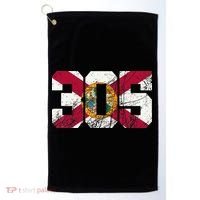 305 Area Code Flag Of Florida Miamidade County Golf Towel thumb 0