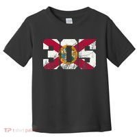 305 Area Code Flag Of Florida Miamidade County Toddler T-Shirt thumb 0