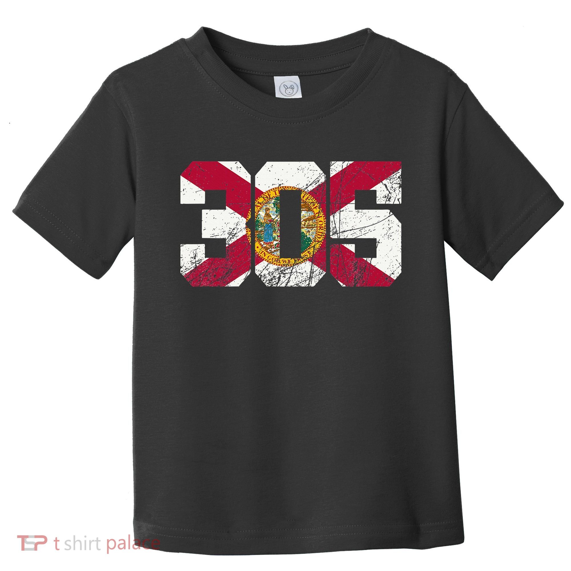305 Area Code Flag Of Florida Miamidade County Toddler T-Shirt