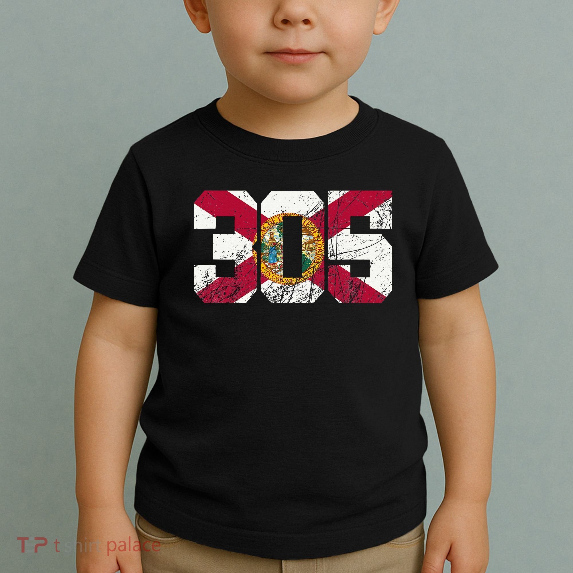 305 Area Code Flag Of Florida Miamidade County Toddler T-Shirt