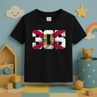 305 Area Code Flag Of Florida Miamidade County Toddler T-Shirt thumb 3