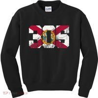 305 Area Code Flag Of Florida Miamidade County Kids Sweatshirt thumb 0