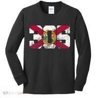 305 Area Code Flag Of Florida Miamidade County Kids Long Sleeve Shirt thumb 0