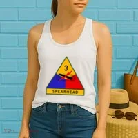 3rd Armored Division Army Wwii Spearhead Women's Tank Top thumb 2