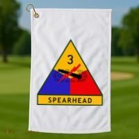 3rd Armored Division Army Wwii Spearhead Golf Towel thumb 1
